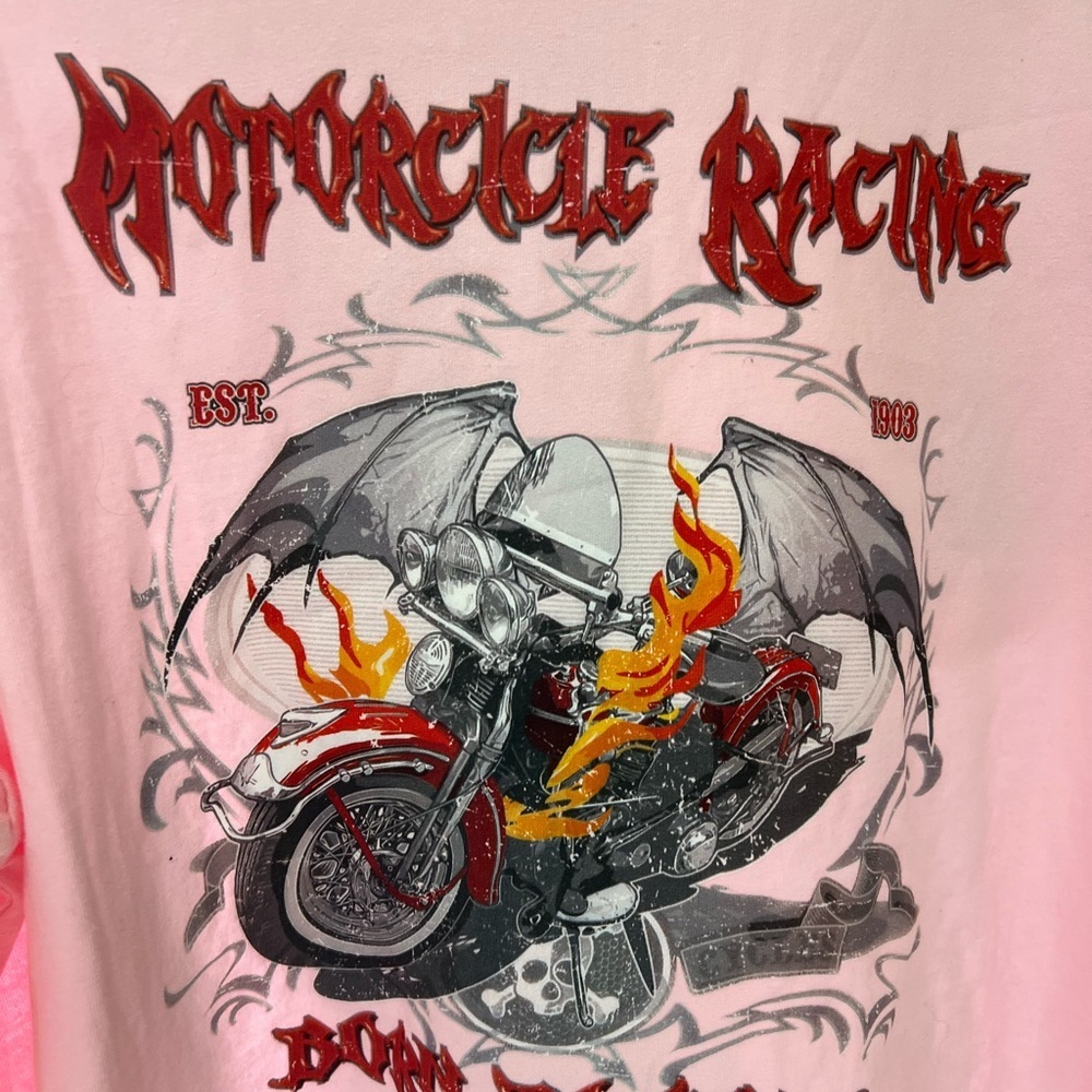 Edikted Racing Oversized Layered T-Shirt 🔥 💖🖤 🏍️ - Picture 13 of 13